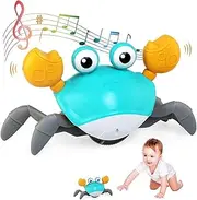 UpAfrik Crawling Crab Baby Toys Infant Tummy Time Toy 3 4 5 6 7 8 9 10 11 12 Babies Boy Girl Dancing Walking Moving Learning Crawl 0-6 to 12-18 Months Boys Girls Toddler Birthday and