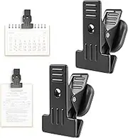 2 Pcs Extra Strong Magnetic Clips with 1.5 Inch Wide Opening, Magnet Clips Heavy Duty for Whiteboard, Refrigerator, Office, School, Home-Securely Hold Photos, Notes, Flags, Calendars, Tools