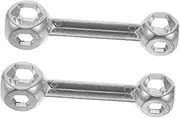 OHPHCALL -in-one Bike Wrench Set 2pcs Hexagon Wrenches Precision Made from Metal for Home Travel