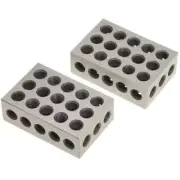 Pair 1-2-3 123 BLOCK Set Precision Matched MILL MILLING MACHINIST 23 Holes