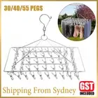 30/40/55 Pegs Stainless Steel Laundry Sock Underwear Clothes Dryer Rack Hanger