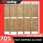 bamboo room divider 5-panel privacy screen foldable 200x180 cm natural 1750