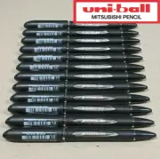 12 x Uni-ball Jetstream Roller Ball Pen Capped Black 1.0mm Broad SX-210