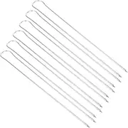 HEATSHAKING 6pcs U-Shaped Stainless Steel BBQ Skewers Set Reusable Metal Skewers for Chicken Beef and Veggies Sturdy Grilling Tools for Family Barbecues and Outdoor Cooking