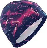 Lightening Blue Safari Purple swim hat for men Short Hair waterproof swim caps for women Hair Protection and Drag Reduction gorra para nadar de mujer