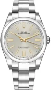Rolex Oyster Perpetual 41mm 124300-0001 Silver Dial Stainless Steel Men's Watch