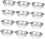 12Pcs Semicircular Aluminium Moulds for DIY Bath Salt & Bath Making Size Creative Bath Molds for Relaxing Spa Experience