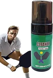 Tennis Paddle Cleaner, 100ml Racket Cleaner Foam Spray, Gentle Pickleball Dust Remover, Rubber Reset Solution, Racquet Cleanser for Increase Performance