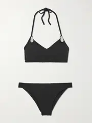 [Bottega Veneta] Bottega Veneta - Embellished Halterneck Bikini - Black - M M Black