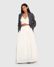 [Belle & Bloom] Always On My Mind Maxi Skirt - Cream