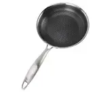 316 Stainless Steel Wok Double-sided Honeycomb Pan 9.4in