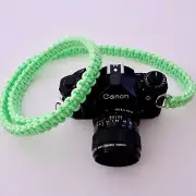 BRIGHT GREEN POLYPROPYLENE CAMERA NECK STRAP DSLR MIRRORLESS SONY CANON COBRA
