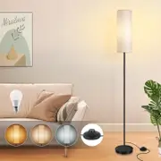 Kinsdan Floor Lamp for Living Room, 165CM 3 Color Temperature Standing Floor Lamps with Foot Switch, Tall Modern Stand Up Bright lamp Corner Light, Floor Column Room Lamp (9W Bulb Included)