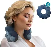 Total Pillow Airplane Travel Pillow, Back-to-School, Brushed Microfiber Neck-, Head-, and Lumbar-Support Pillow, Microbead Twistable/Contours Any-Position Travel Pillow, Black