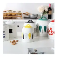 在飛比找momo購物網優惠-【Jun Jun】北歐風陶瓷儲糧密封罐 豬油罐