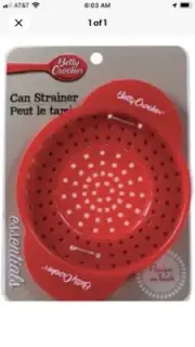 NEW Betty Crocker Red Essentials Can Strainer