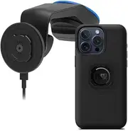 Quad Lock Windscreen/Dashboard Car Phone Holder with MAG Wireless Charging Head V2 and MAG Phone Case for iPhone 15 Pro Max
