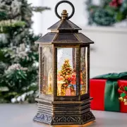 Nutcracker Christmas Snow Globe Lantern Indoor Decor Walnut Soldier with Music