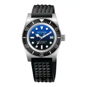 Nethuns Scuba 500 Steel Automatic Men's Diver Watch 41mm Blue Black Dial SS514B