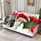 Cat Koi Defection Stretch Sofa Cover Lounge Couch Slipcover Recliner Protector