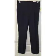 NWT Pull On slim ankle Anne Klein pant sz 8 navy patterned