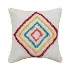 Geometric Tufted Pillow for Case American Boho Rainbow Square Cushion Co