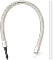 [Dusledel] Milk Tube Hose with Stainless Steel Casing HP1 Connector Replacement for Jura WE8, ENA8, for ENA Micro 90, E6, D6 Coffee Machine