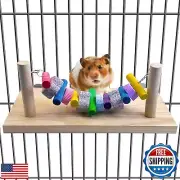 Tfwadmx Chinchilla Ledges Wood, Hamster Chew Toy Wood Platform Grinding Teeth