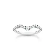 Genuine THOMAS SABO Ring with white stones silver