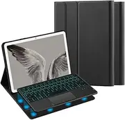Jarttarn Bluetooth Keyboard Case Touch for Google Pixel Tablet 11“ 2023, 7-Color Backlit and Trackpad for Google Pixel Tablet