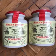 JARS Pommery Meaux Mustard Stone, 17.6-Ounce X 2 empty