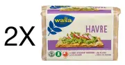 Wasa Knäckebröd Crispbread Knekkebrød Havre Oats Flatbread Swedish Norwegian 2X