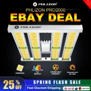 2000W LED Hydroponic Grow Light for Indoor Plant with 1152LED UV/IR Growing Lamp