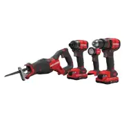 Craftsman CMCK420D2 V20 Brushless Lithium-Ion Cordless 4-Tool Combo Kit 2 Ah New