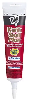 12 Pack 5.5-oz. Kwik Seal Plus Clear Kitchen/Bath Microban Caulk 7079818546