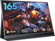 MagicRaven 165Hz Portable Gaming Monitor, 16" 1920x1200 500 Nits Laptop Screen Extender, Lightweight Second Computer Screen with Speakers, Travel Display for PS4/5 Xbox Switch MAC PC Phone