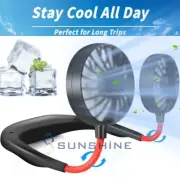 Portable USB Rechargeable Neck Hanging Fan 3 Speed Air Cooler mini Lazy Neckband