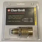 CHAR-BROIL UNIVERSAL FIT FOR PROPANE TYPE 1 ADAPTER. NEW SEALED.