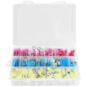 250pc Heat Shrink Wire Connectors Electrical Ring Fork Spade Crimp Terminals Kit