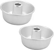 CLISPEED 2pcs Aluminium Alloy Donut Cake Mold Non-Stick Baking Mousse Tool for Home and for Desserts Brownies and Pastries
