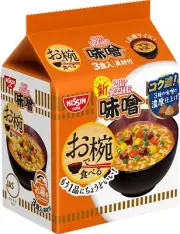 Nissin CUP NOODLE MISO Bowl Size Mini Instant Ramen Individual Wrapped 3Bag@Pack