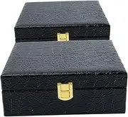 ARTSEWPLY 2Pcs Storage Box with Buckle Portable Humidor Organizer for Travel Retro Design for Packing and present Storage and Reliable Case for Enthusiasts