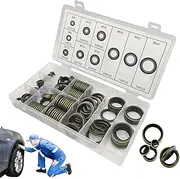 Bonded Seal Assortment Kit - 150X Oil Pipe Washer Seal Gasket - Multifunction Wear-Resistant Auto Repair Set, Metal Crush Ring Set for Pipe, Electrical Appliances