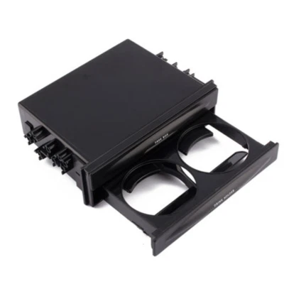Double 2 Din Dash Radio Installation Pocket Cup Holder Storage Box Black For Car (for: MG)