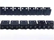 MCMATUTKEQ 1.5M Straight Plate Conveyor Chain Machine Drive Roller Transmission Chain with Single Double Holes Attachment 08B 10A12A16A(12A-1 2 Side 2 Hole)