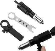 YWHWLX Riveter Insert Tool, Electric Rivet Gun Adapter Head Connector Hand Tools Set for Cordless Drill Electrical Nut Riveting