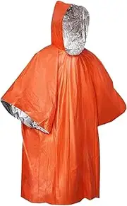 [Fiocias] 2Pcs Emergency Rain Poncho for Men Women, Rain Coat with Hood, Lightweight Rainwear for Outdoor Activities,