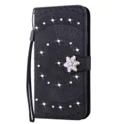 Horizontal Flip Pu Leather Case With Holder and Card Slots and Wallet and and Lanyard For Iphone Xs Max(Black)