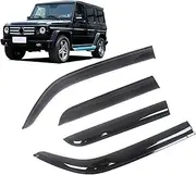 Auto Black Car Side Window Visor Guard Vent Awnings Shelters Rain Guard Door Ventvisor Compatible with Mercedes-Benz G-Class W463 2002-2014