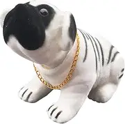 Car Nodding Dog- Nodding Dog for Car Dashboard | Resin Dog Dashboard Crafts, Bobblehead Nodding Dog, Resin Miniature Dog Ornament, Simulated Shaking Puppy Statues Flocking for Car Dashboard Household